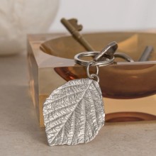 Pewter keyring Autumn Leaf - Made in the UK